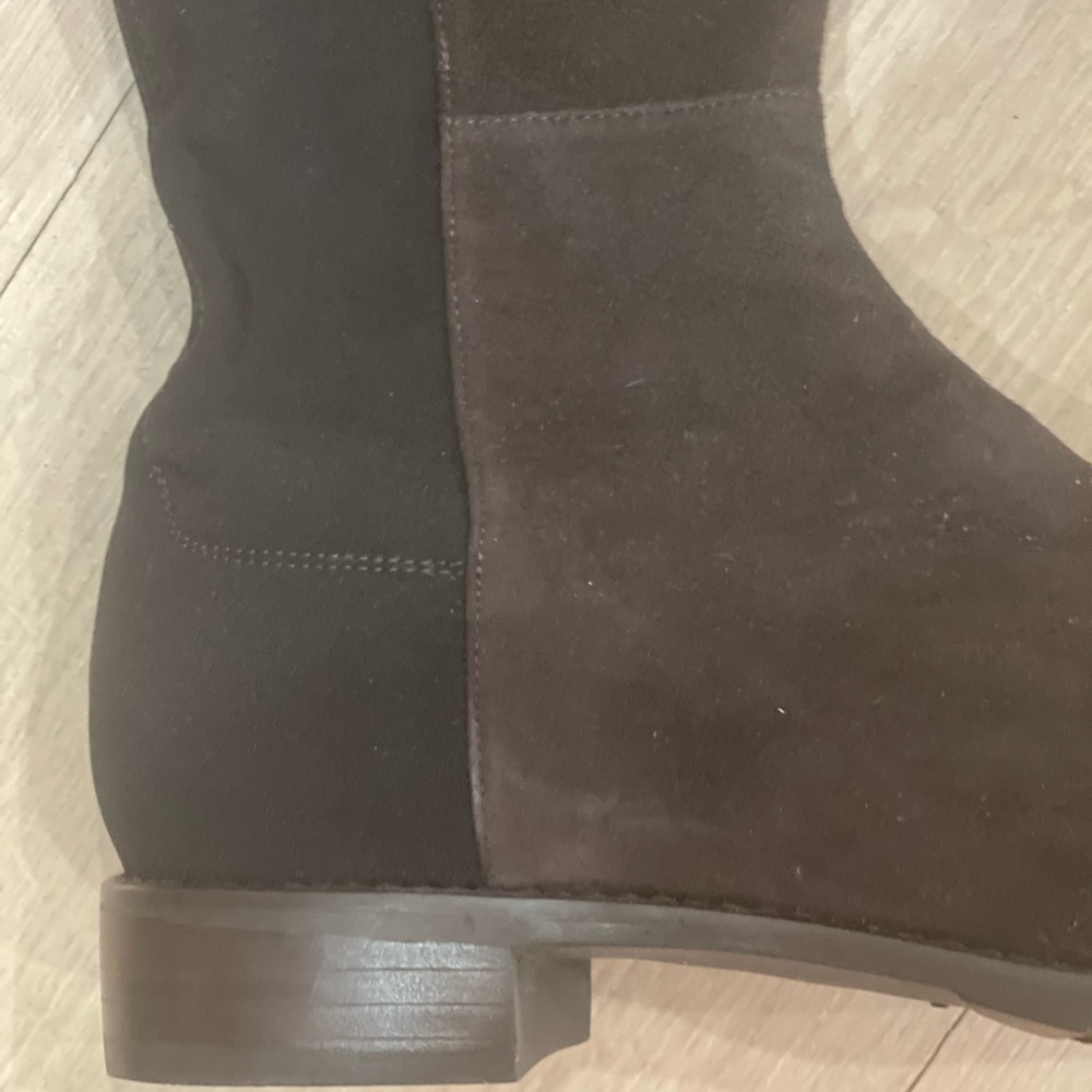 Brown suede boots